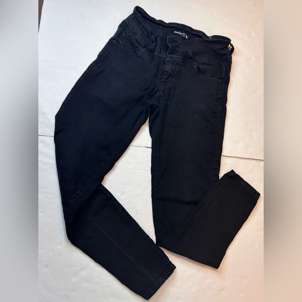 Monkey Ride Jean Girl’s Kids Black Jeans Straight Legs Size 5